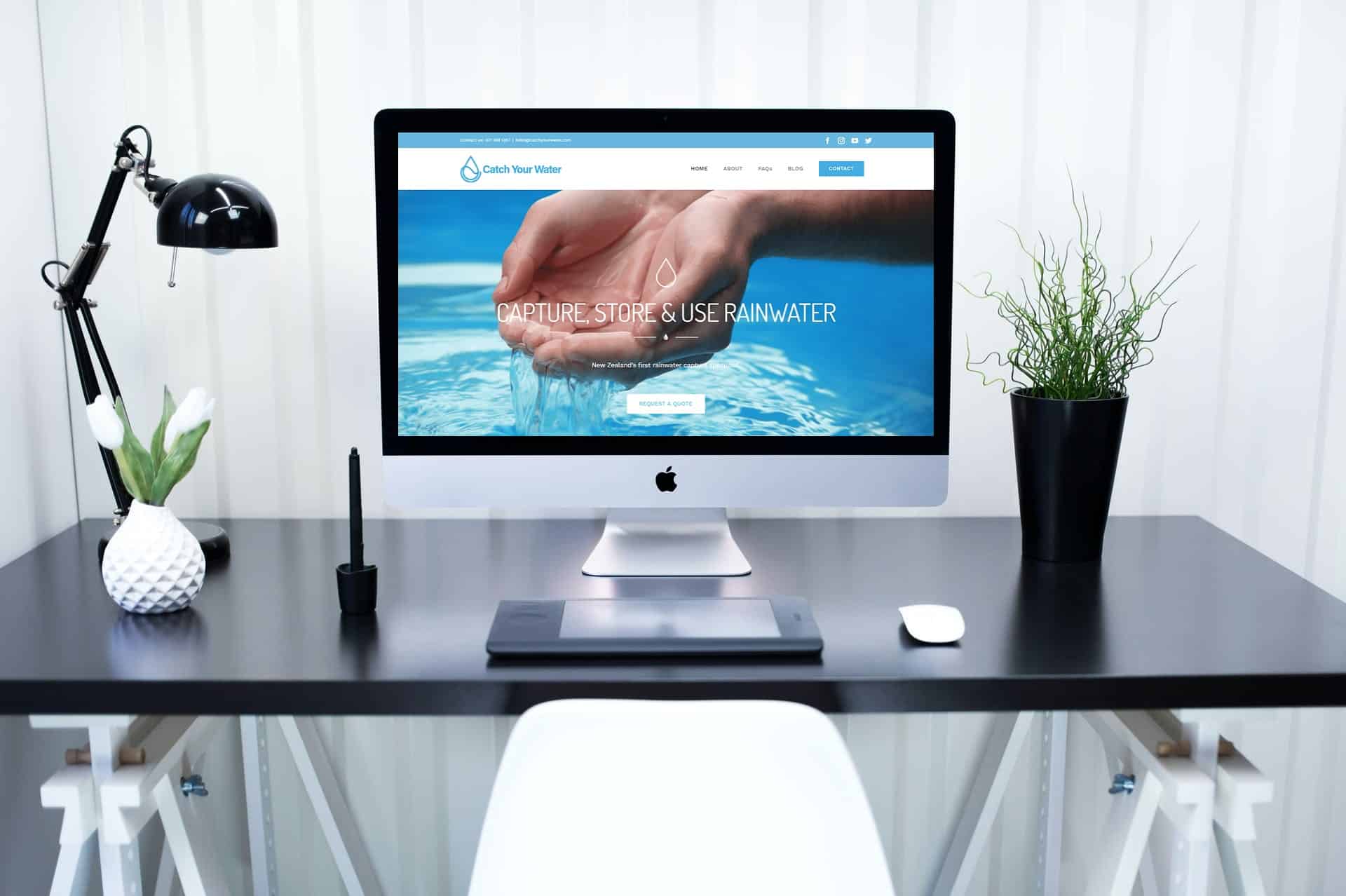 catch your water siri the agency web design