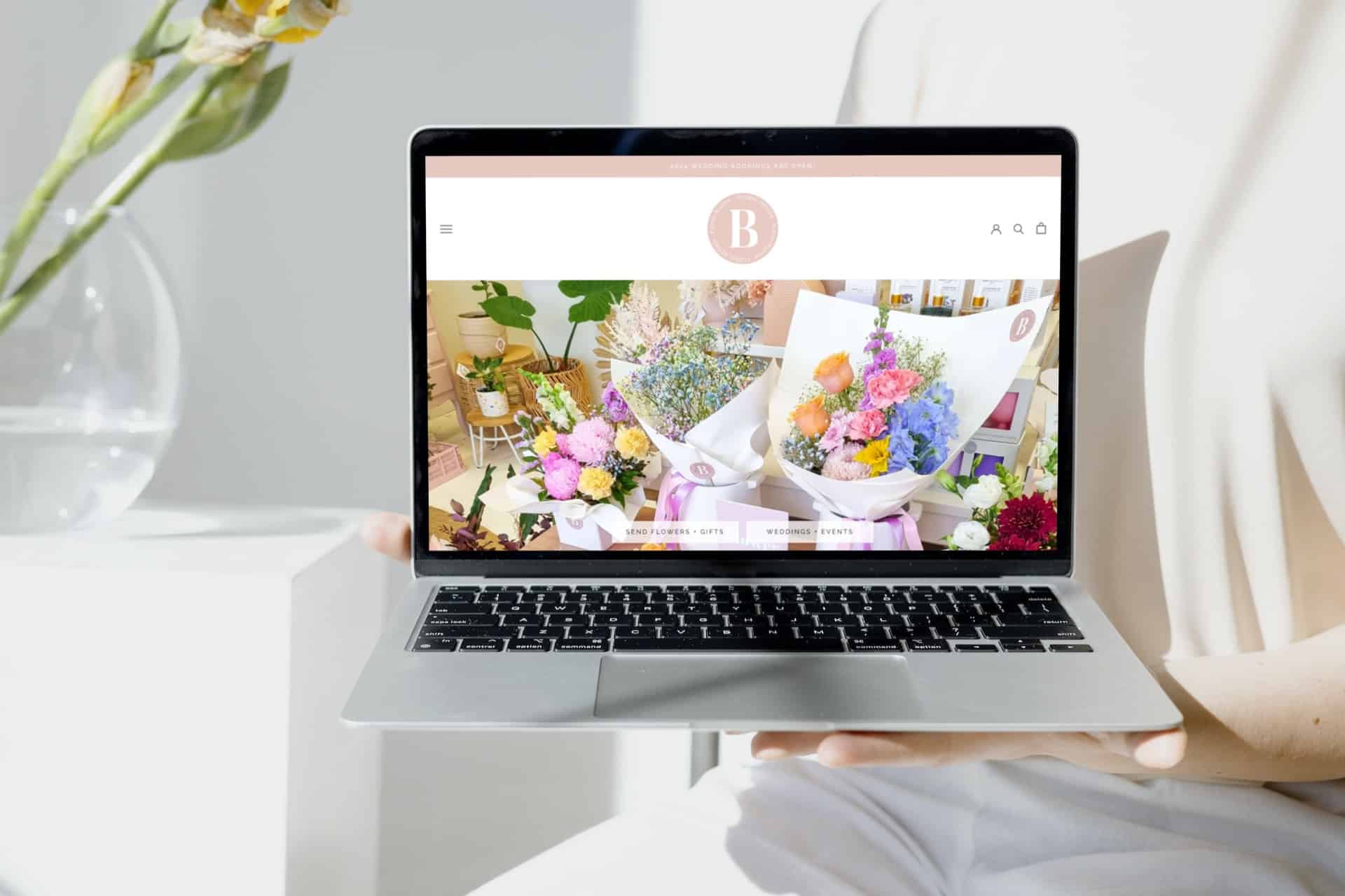 blush and bloom florist shopify website