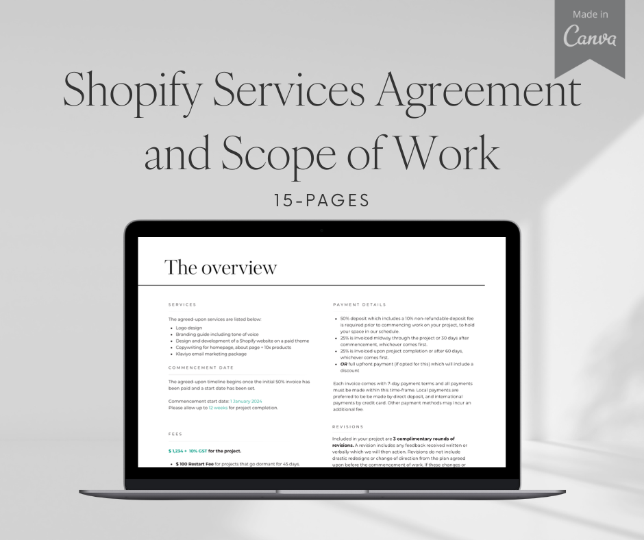 shopify website proposal